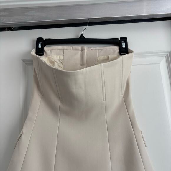NWT Edit by Nine Cream Suit Strapless Tube Top XS Office Minimalist Corpcore - Picture 4 of 9